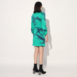 Nebula wrap jacket dress - Green | Linetribe