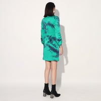 Nebula wrap jacket dress - Green | Linetribe