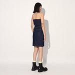 Aldrin denim corset dress - Blue | Linetribe