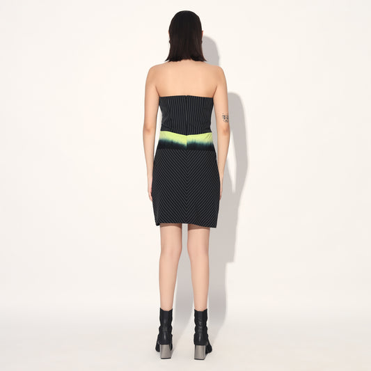 Aldrin ombre corset dress - Black | Linetribe