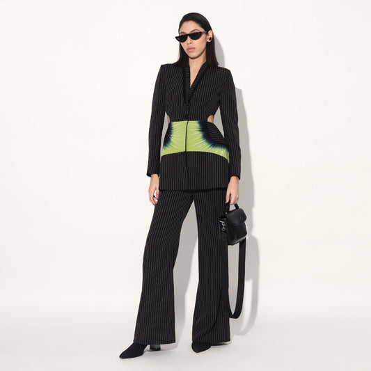 COSMIC CUT AWAY PANT SUIT - Black | Linetribe