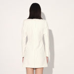 Nova cut away jacket dress - White | Linetribe