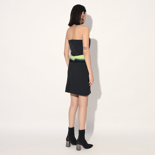 Aldrin ombre corset dress - Black | Linetribe