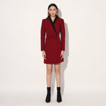 Astrid structured jacket dress - Red | Linetribe