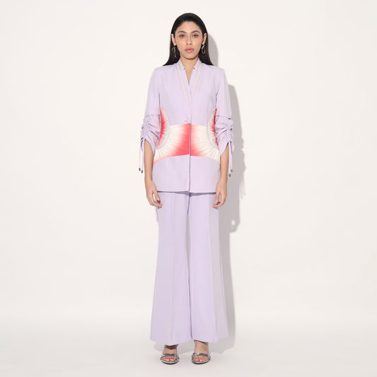 Dawn ruched pantsuit - Lavender | Linetribe