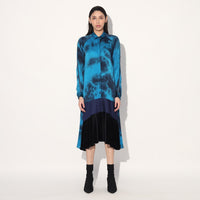 Solaris tie-dye shirtdress - Blue | Linetribe