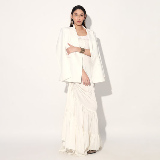 Ingrid tiered gown - White | Linetribe