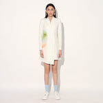 Nova cut away jacket dress - White | Linetribe